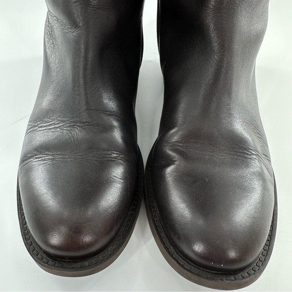 Banana Republic womens boots size 7 chocolate brown leather riding knee high - Picture 2 of 16